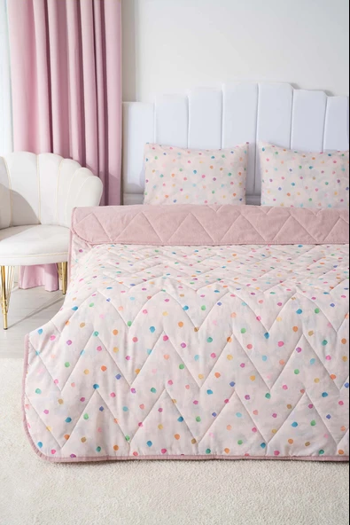 Rivaİstanbul Bonny Çift Kişilik Pamuklu Kapitone Pike & Yatak Örtüsü - Resim 3