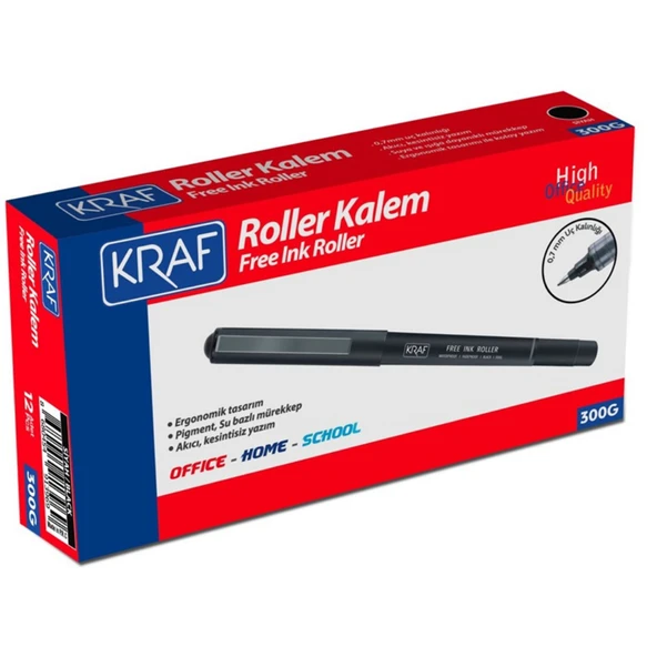 Kraf Roller Kalem 0.7 300G Siyah 12’li - 4