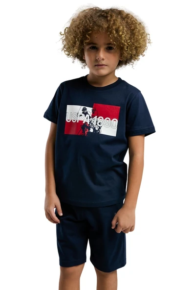 Us Polo Erkek Çocuk Kısa Kol Pijama Takım 2012 - 4