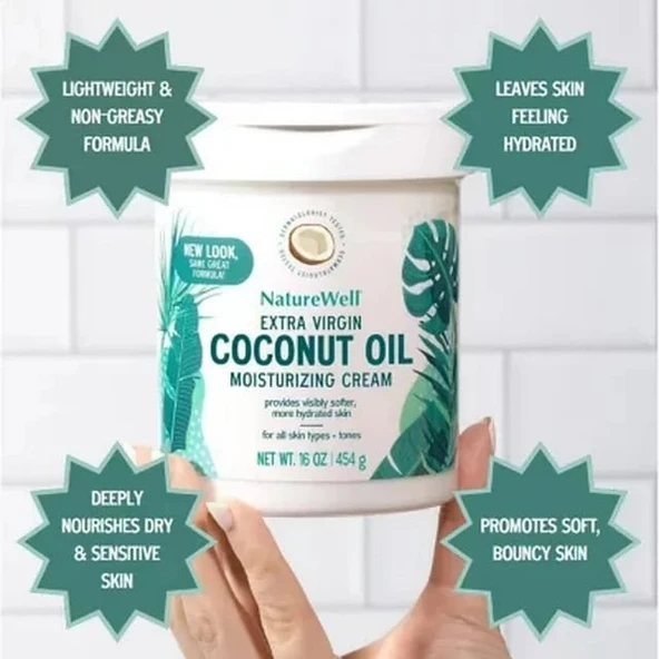 Naturewell Hindistan Cevizi Yağı Nemlendirici Krem 454 GR - 2