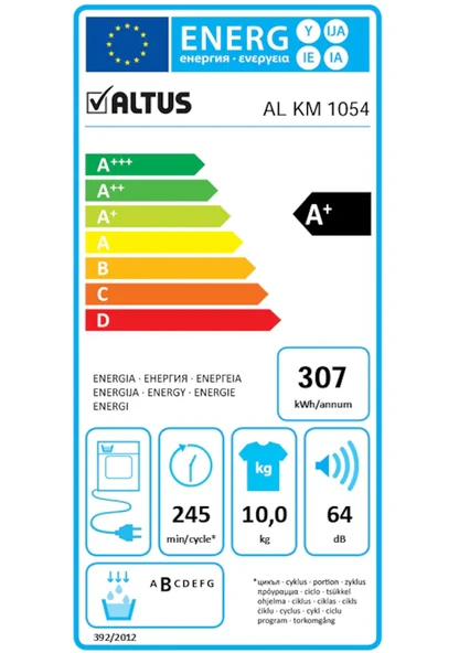 Altus AL KM 1054 10 KG Isı Pompalı Çamaşır Kurutma Makinesi - 4