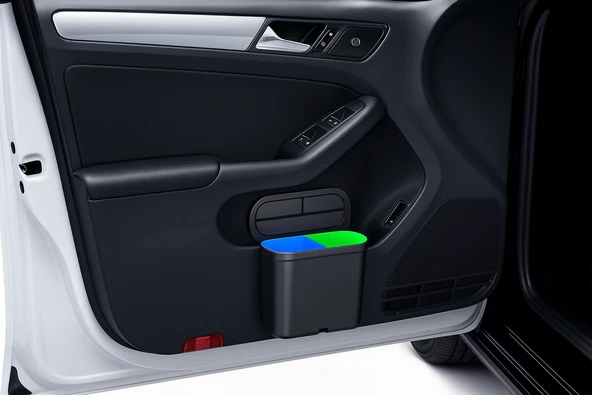 ÜSKÜDAR İLETİŞİM Kullanışlı Ev Ofis Araç İçi Düzenleyici Koltuk Arkası Çöp Kutusu - 7