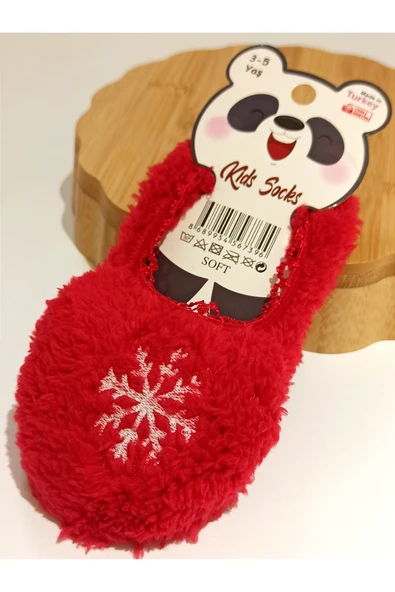 Monalisa Home 3-5 Yaş Gösterişli Yumoş Kırmızı Renk  Çocuk Patik Çorap ürün görseli 1