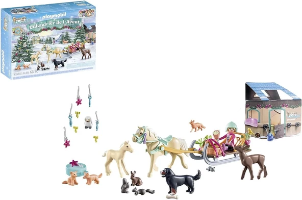 Playmobil Advent Takvimi, Atlar - Noel Kızak Yolculuğu - 71345 - Resim 2
