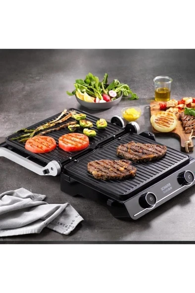 Gusto Grıll Izgara & Tost Makinesi - Siyah - Resim 2