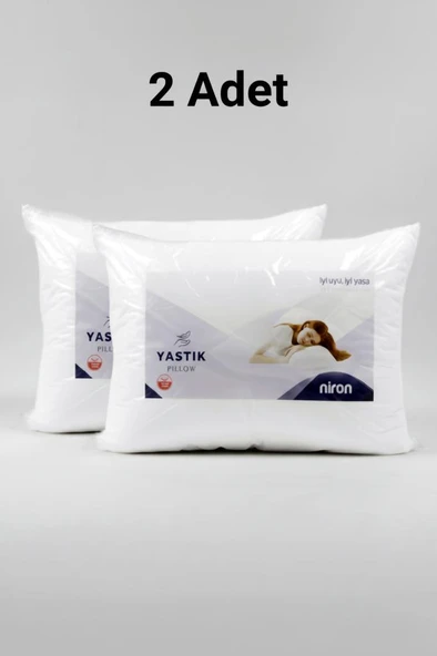 Niron 2’li Silikon Yastık Seti – 50x70 cm, 700 gr, Mikrofiber Kumaş, Yumuşak Destek