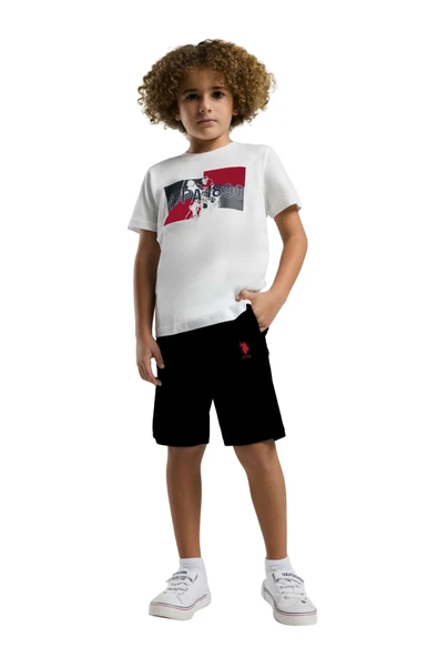 Us Polo Erkek Çocuk Kısa Kol Pijama Takım 2012 - 1