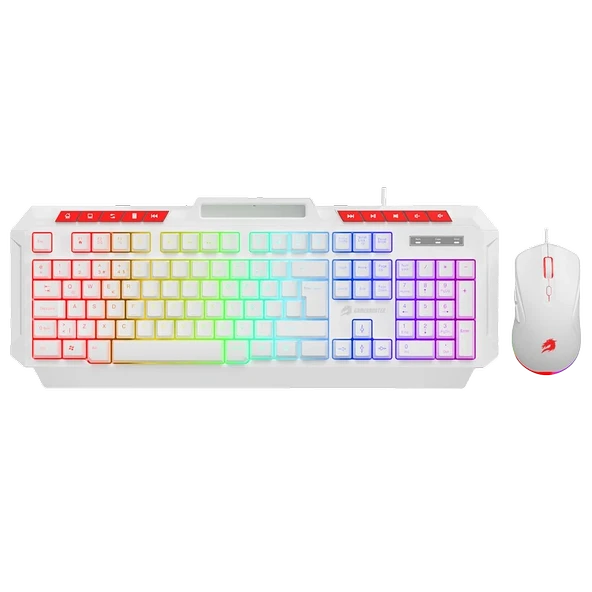 GameBooster KM-11W Knight Beyaz Klavye Mouse Set