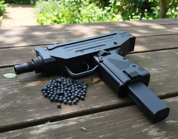 Boncuk Atan Oyuncak Uzi Silah 13+ Yaş 100 Adet Boncuk Hediye - 1