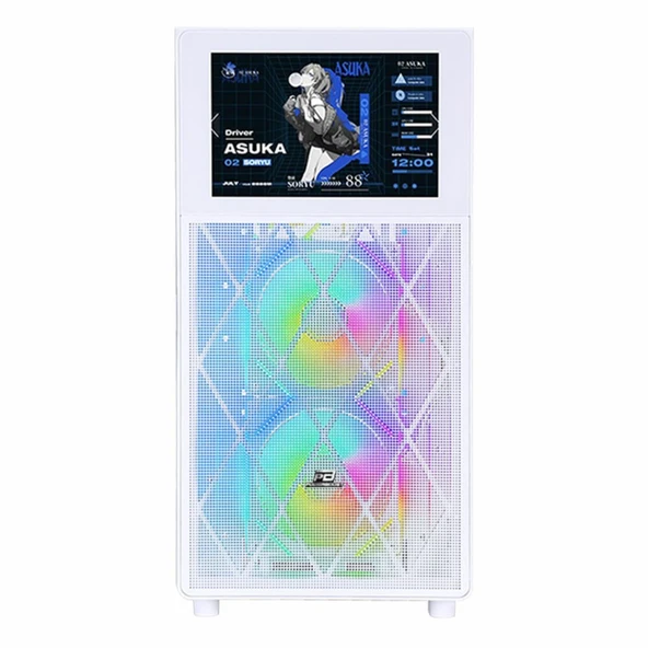 PowerBoost PB-P4367BW USB 3.2 ARGB ATX Mid Tower Beyaz Kasa - Resim 2