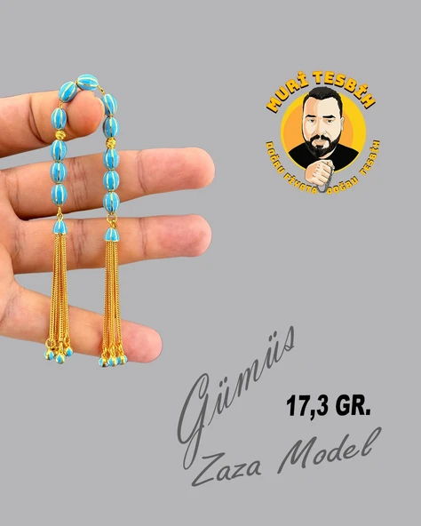 MURİ TESBİH 17,3 GR ÖZEL TASARIM GÜMÜŞ ZAZA MODEL - 1