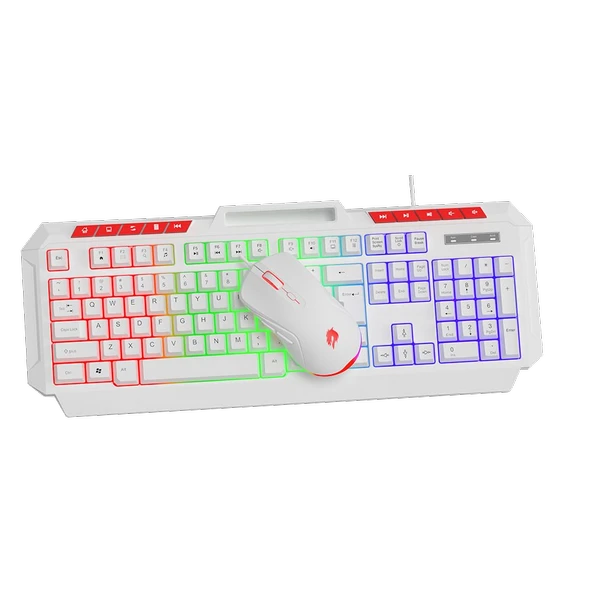 GameBooster KM-11W Knight Beyaz Klavye Mouse Set - 3