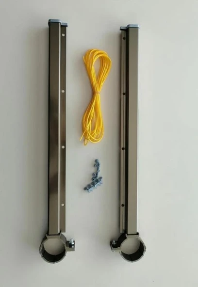 Alüminyum Balkon Çamaşırlık Balkon Demiri Çamaşır Askısı Yuvarlak Korkuluklar Için GRİ RENK