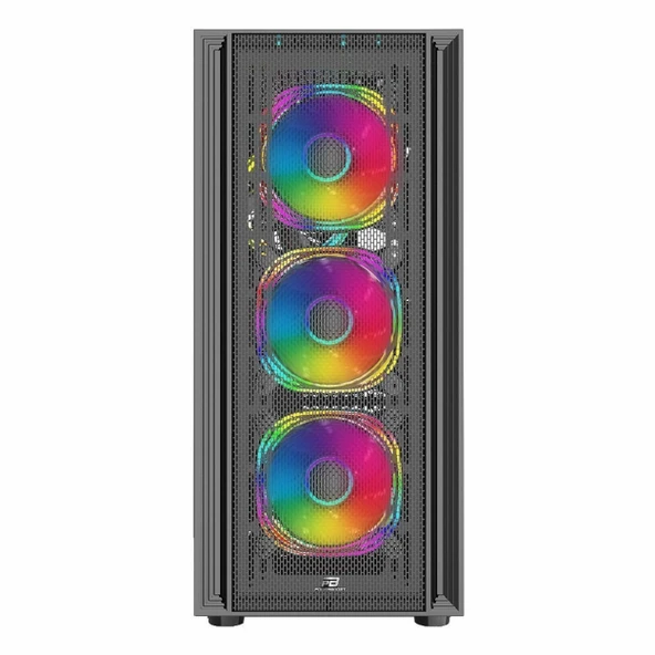 PowerBoost X-12B USB 3.2 ARGB ATX Mid Tower Siyah Kasa - Resim 2