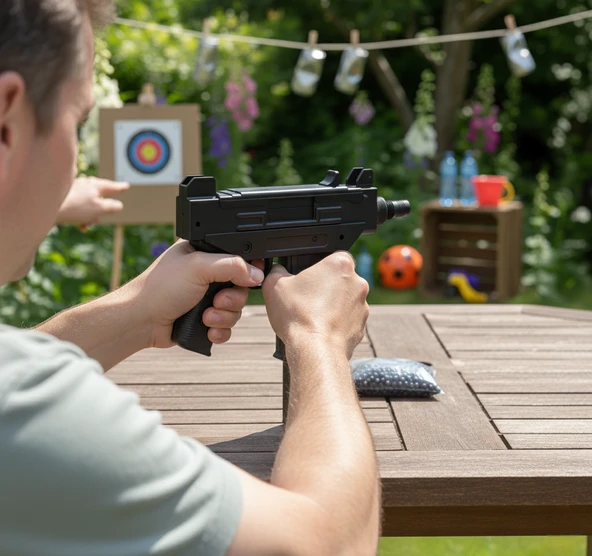 Boncuk Atan Oyuncak Uzi Silah 13+ Yaş 100 Adet Boncuk Hediye - 5