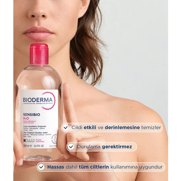 Bioderma Sensibio H2O Yüz ve Makyaj Temizleme Suyu 100 ml - Resim 3