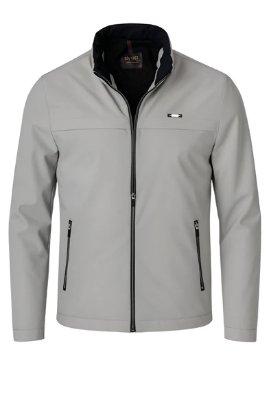 Erkek Beyaz Pamuk Polyester Karışımlı Su İtici İçi Kürklü Kaban – Rüzgar Geçirmez, Hafif ve Dayanıklı ürün görseli 1