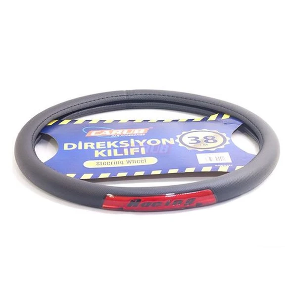 Carub Direksiyon Kılıfı Siyah Kırmızı Fosforlu - 1