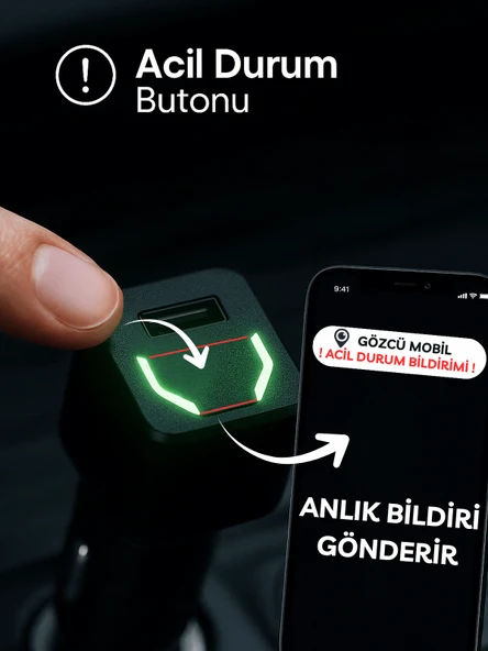 Gözcü Mobil Çakmaklık Takip Cihazı Araç GPS Takip Sistemi Anlık Konum Takibi Geçmişe Dönük Konum Takibi Geofence - Resim 5