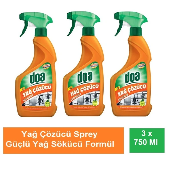 Doa Yağ Çözücü Sprey 750 ML Vegan x 3 Adet ürün görseli