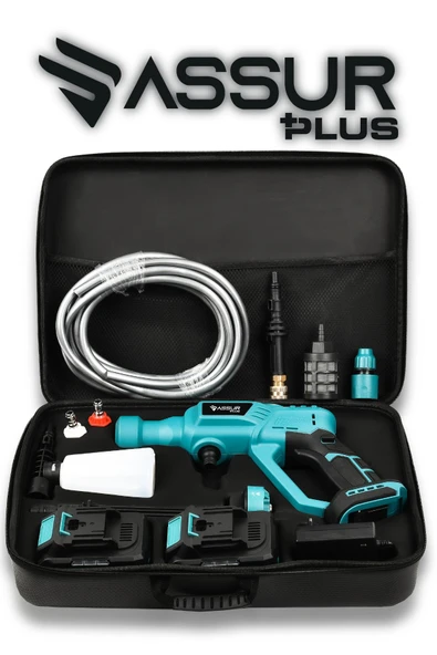 Assur Plus 21V Kömürsüz Motor Yüksek Basınçlı Akülü Oto Araba Yıkama Makinesi Şarjlı - 5