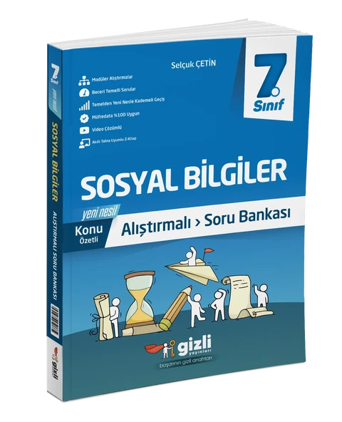 GİZLİ YAYINLARI 7. Sınıf Sosyal Bilgiler Konu Anlatımlı Alıştırmalı Soru Bankası ürün görseli