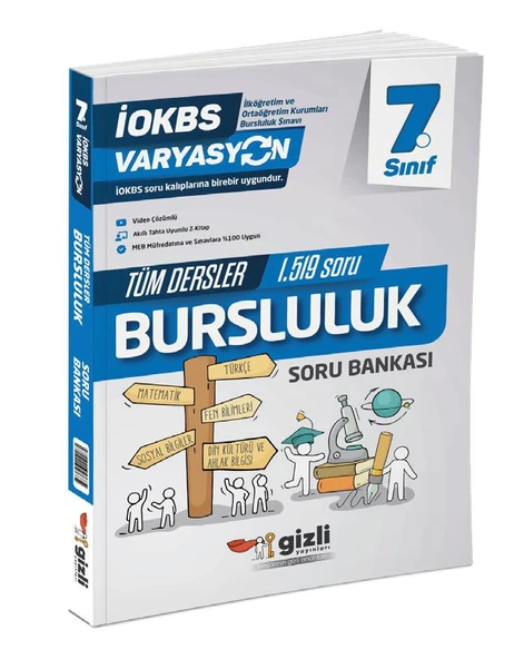 GİZLİ YAYINLARI 7. Sınıf VARYASYON Tüm Dersler Bursluluk Sınavı Soru Bankası ürün görseli