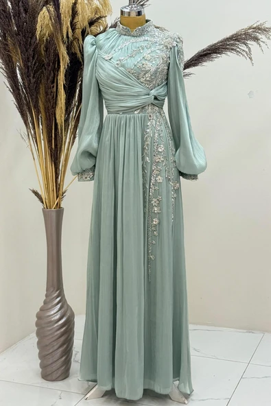 Rengin Tesettür Abiye Mint ürün görseli