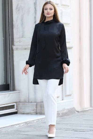 Trend Tesettür Tunik Siyah - Resim 2