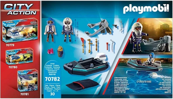 Playmobil Şehir Aksiyonu Polis Uçma Sırt Çantası ve Bot - 70782 - Resim 3