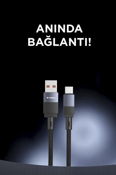 Torima U18 Siyah USB ile Type-c Şarj ve Data Kablosu - Resim 4