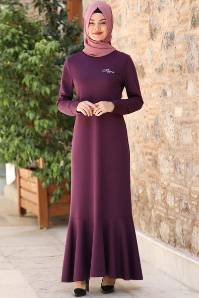 Azra Tesettür Elbise Lavanta ürün görseli