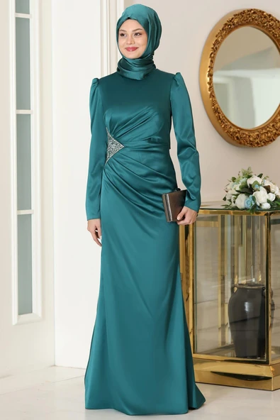 Efsun Tesettür Abiye Zümrüt ürün görseli