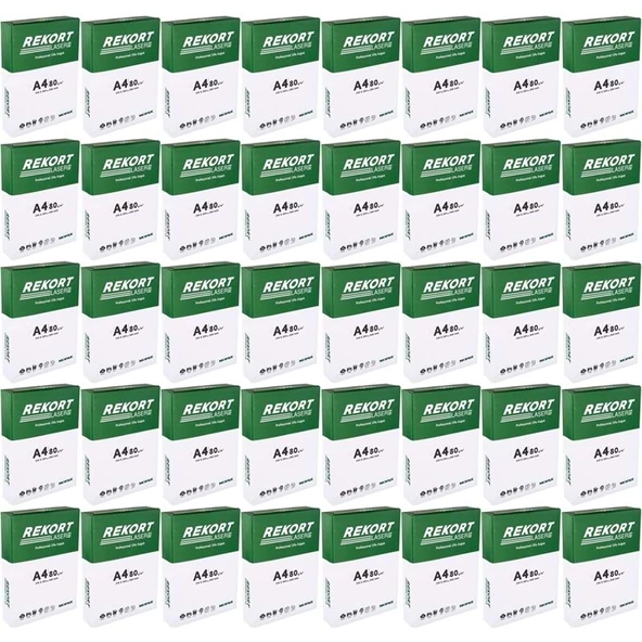 Mopak Rekort A4 80GR/M2 Fotokopi Kağıdı 20000 Adet (40PK*500) - 3
