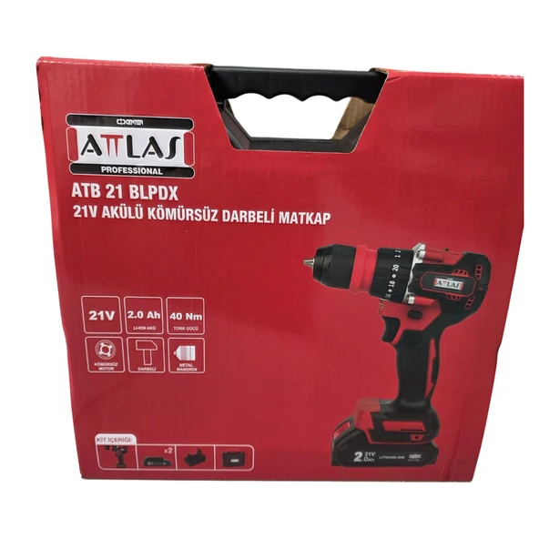 ATTLAS ATB21 BLPDX-202C AKÜLÜ KÖMÜRSÜZ DARBELİ MATKAP 2.0AH A0104098 - 4