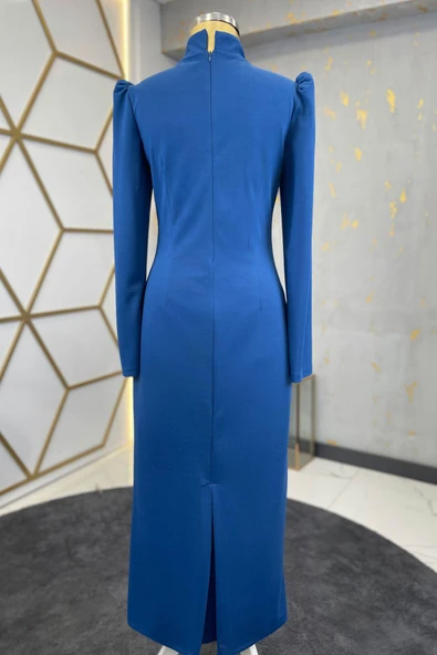 Tuana Tesettür Abiye Mavi - Resim 3