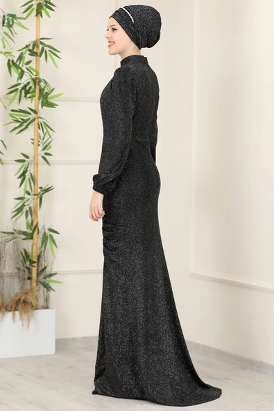 Rüya Tesettür Abiye Siyah - 3