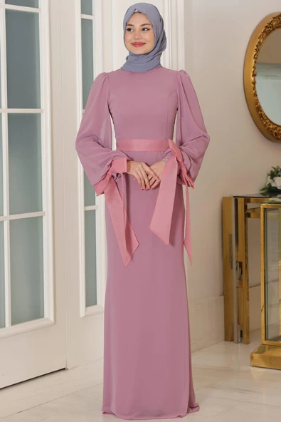 Firuze Tesettür Abiye Pudra ürün görseli