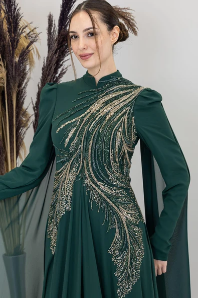 Elif Tesettür Tulum Zümrüt - Resim 2