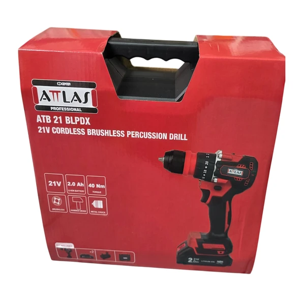 ATTLAS ATB21 BLPDX-202C AKÜLÜ KÖMÜRSÜZ DARBELİ MATKAP 2.0AH A0104098 - 6