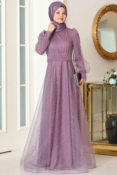 Peri Tesettür Abiye Lavanta ürün görseli