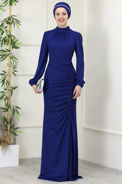 Rüya Tesettür Abiye Saks ürün görseli