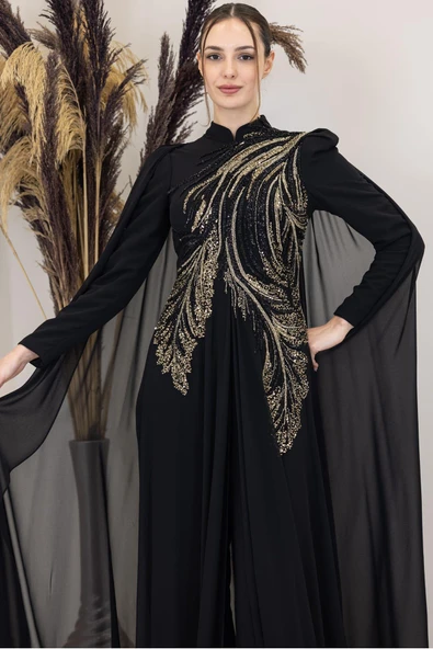 Elif Tesettür Tulum Siyah - Resim 2