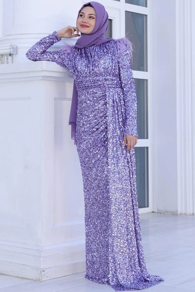 Şura Tesettür Abiye Lavanta ürün görseli