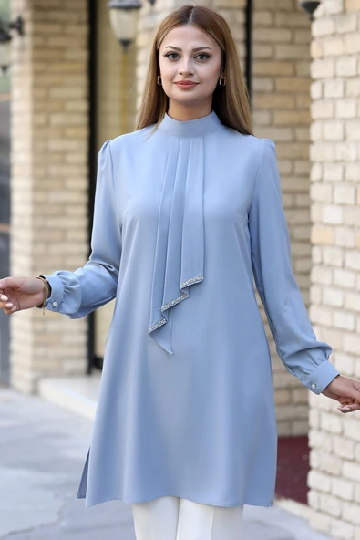 Işıl Tesettür Tunik Gri ürün görseli