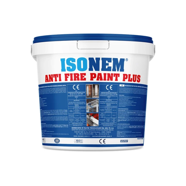 ISONEM ANTIFIRE PAINT PLUS Çelik Ahşap Beton 120 Dk Yangına Dayanıklı Beyaz Boya 18 Kg ürün görseli 1