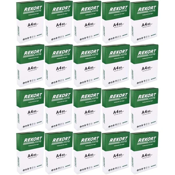 Mopak Rekort A4 80GR/M2 Fotokopi Kağıdı 10000 Adet (20PK*500) - 3