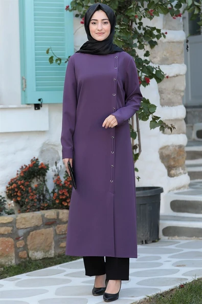 Rümeysa Tesettür Takım Mor ürün görseli