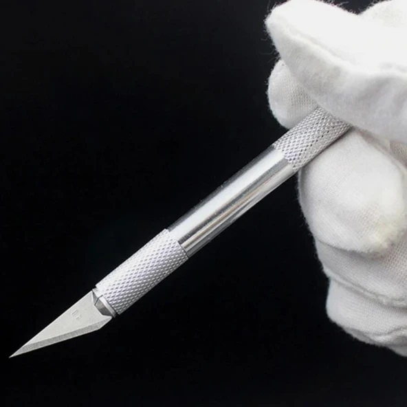 Zanaat 13 Parça Hobi Gravür Ahşap Heykel Çömlek Oyma Şekil Verme 13 Maket Bıçak Neşter Seti - 4