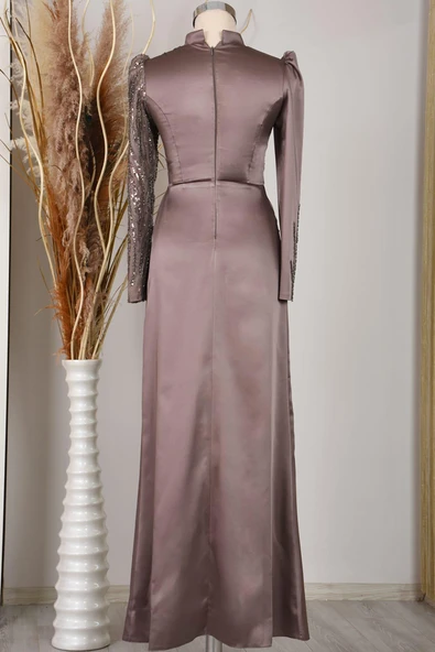 Nehir Tesettür Abiye Bakır - Resim 5